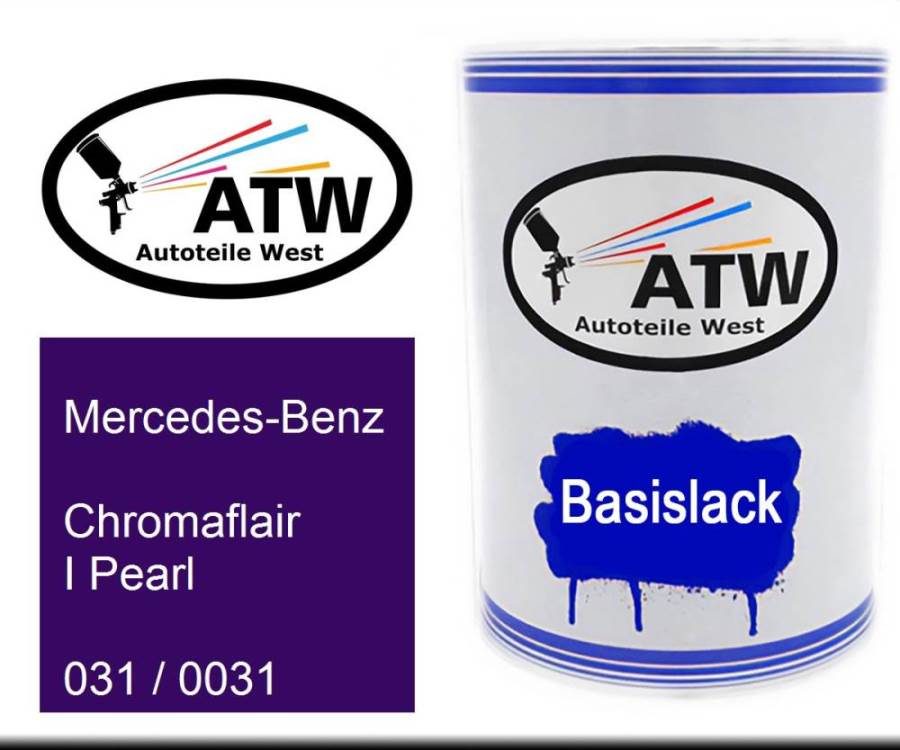 Mercedes-Benz, Chromaflair I Pearl, 031 / 0031: 500ml Lackdose, von ATW Autoteile West.